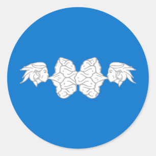 Adesivo Redondo Cantão de Elvegast Populace Crachá