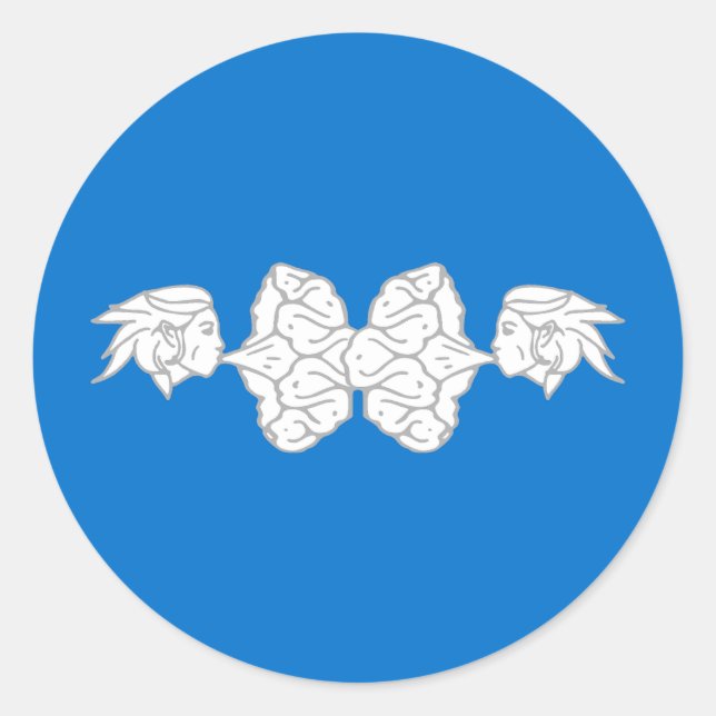 Adesivo Redondo Cantão de Elvegast Populace Crachá (Frente)