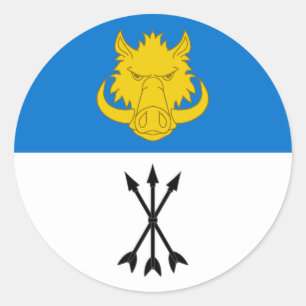 Adesivo Redondo Cantão de Vest Yorvik Populace Crachá