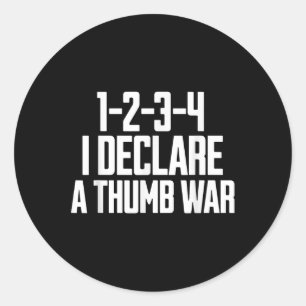 Adesivo Redondo Canto de Guerra do polegar, Campeão de Luta do pol