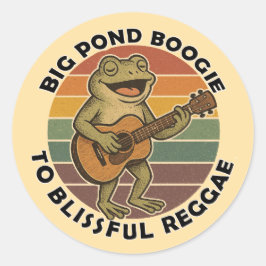 Adesivo Redondo canto de sapo engraçado