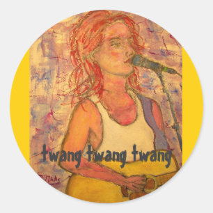Adesivo Redondo cantora do twang do twang do twang