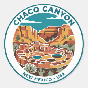 Adesivo Redondo Canyon Chaco Novo México