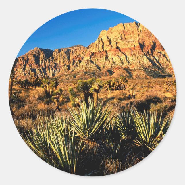 Adesivo Redondo Canyon Red Rock Nevada (Frente)
