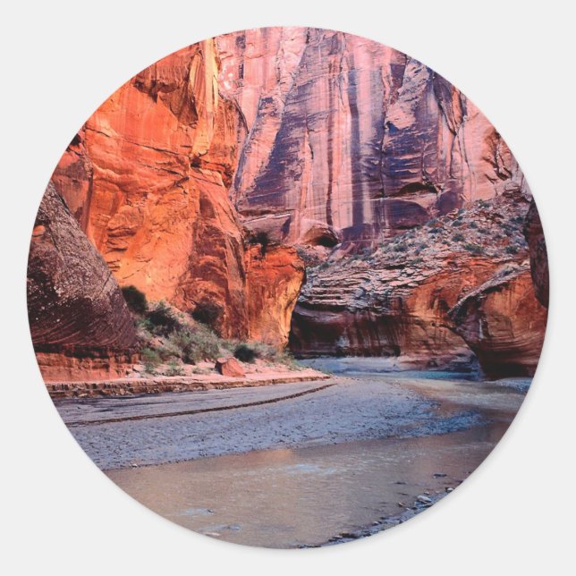Adesivo Redondo Canyon River Bend Paria (Frente)