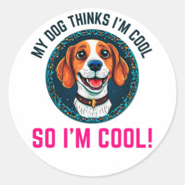 Adesivo Redondo Cão-beagle