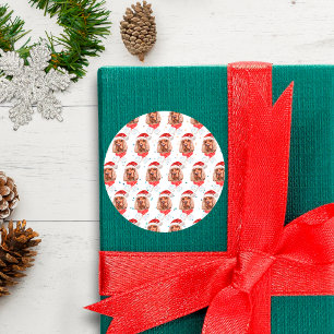 Adesivo Redondo Cão da Raça Cocker Spaniel Inglês Natal