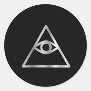 Adesivo Redondo Cao dai Eye of Providence - ícone religioso