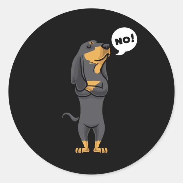 Adesivo Redondo Cão-de-bico-preto-e-bronco (Frente)