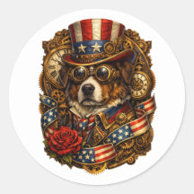 Cão Patriótico Steampunk