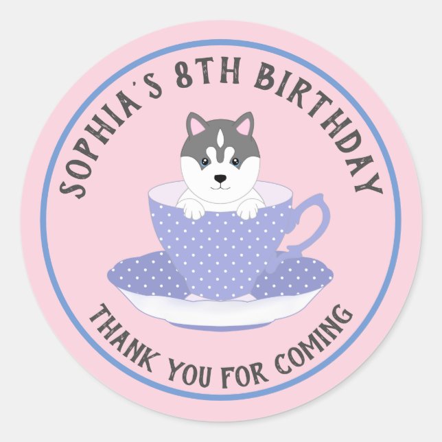 Adesivo Redondo Cão Personalizado (Frente)