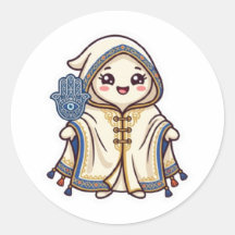 Capa Barnous Marroquina Kawaii Fofa e Mão Khamsa