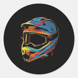 Adesivo Redondo Capacete de Ciclismo de Montanha