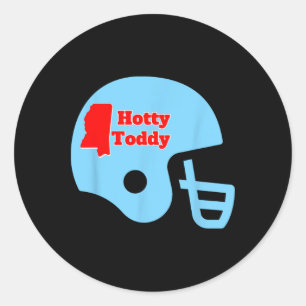 Adesivo Redondo Capacete de Futebol Hotty Toddy Com Contorno do Es