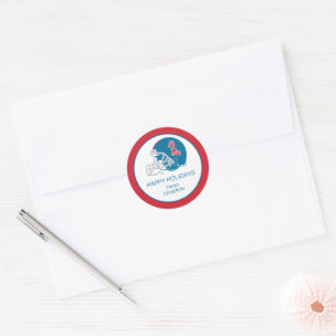 Adesivo Redondo Capacete Ole Miss Futebol   Azul claro