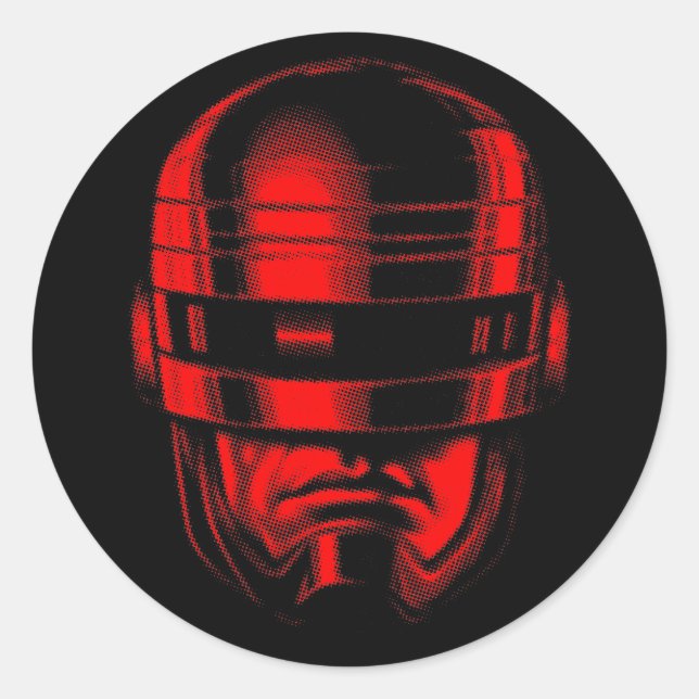 Adesivo Redondo Capacete Robot Cop (Frente)