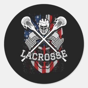 Adesivo Redondo Capacetes De Lacrosse E Sticks