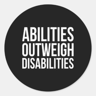 Adesivo Redondo Capacidades Supera Deficiências Autismo Sensibiliz