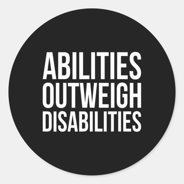 Adesivo Redondo Capacidades Supera Deficiências Autismo Sensibiliz (Frente)