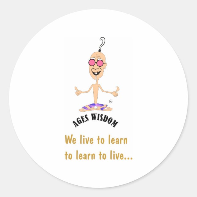 Adesivo Redondo capacitação de sabedoria (Frente)