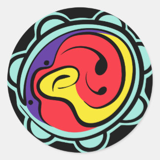 Adesivo Redondo Capas de iphone de logotipo de música