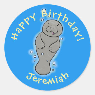 Adesivo Redondo Capateiro bonito com ilustração de bolhas