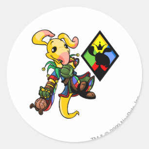 Adesivo Redondo Capitão 1 da equipe da ilha de Roo