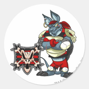 Adesivo Redondo Capitão 1 da Equipe da Ilha Krawk