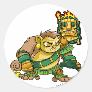 Adesivo Redondo Capitão 1 da Equipe da Ilha Misteriosa