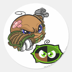 Adesivo Redondo Capitão 1 da equipe do lago Kiko