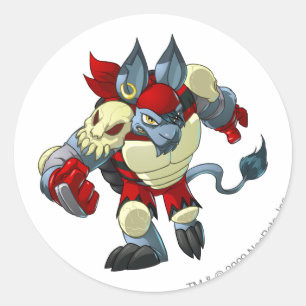 Adesivo Redondo Capitão 2 da Equipe da Ilha Krawk