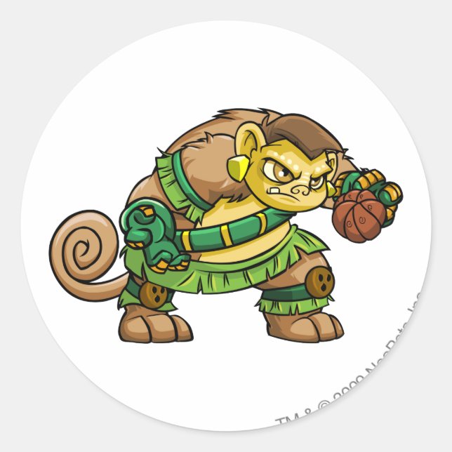 Adesivo Redondo Capitão 2 da Equipe da Ilha Misteriosa (Frente)