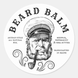 Adesivo Redondo Capitão Beard Balm