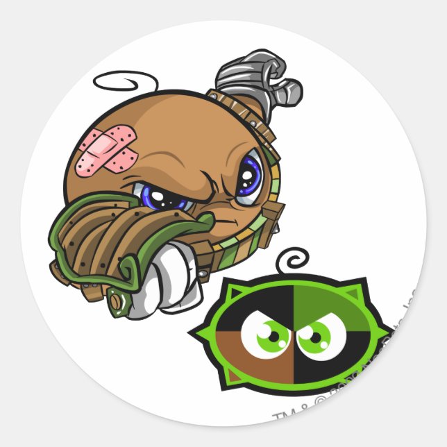 Adesivo Redondo Capitão da Equipe do Lago Kiko 1 (Frente)