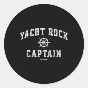Adesivo Redondo Capitão do Yacht Rock