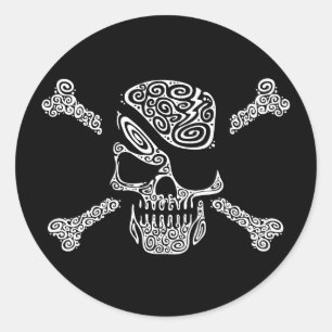 Adesivo Redondo Capitão Encaracolado