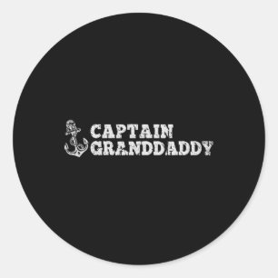 Adesivo Redondo Capitão Granddaddy Navegando Barco Barco Diversão