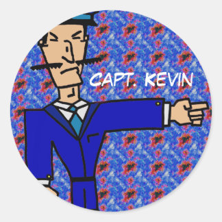 Adesivo Redondo Capitão Kevin