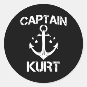 Adesivo Redondo Capitão Kurt Personalizado Boat