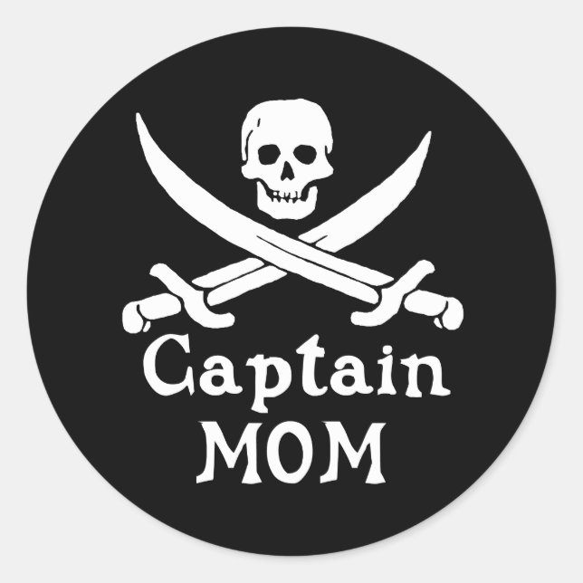 Adesivo Redondo Capitão Mãe (Frente)