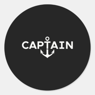 Adesivo Redondo Capitão Marinheiro Anchor Náutico Iate Boa