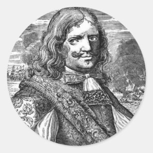 Adesivo Redondo Capitão Morgan Sticker Pirata