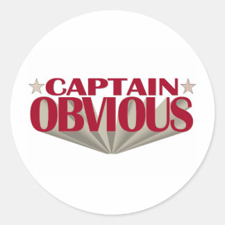 Adesivo Redondo Capitão Óbvio