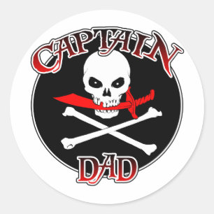 Adesivo Redondo Capitão Pai (Cutlass)