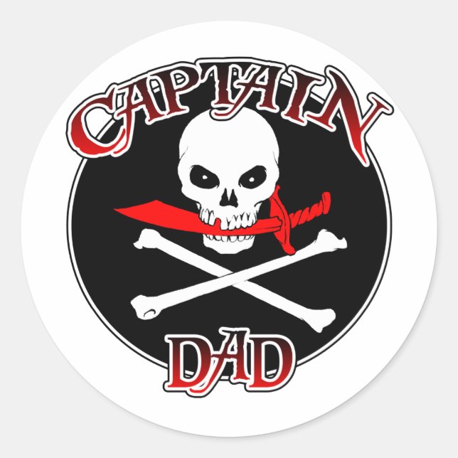 Adesivo Redondo Capitão Pai (Cutlass) (Frente)