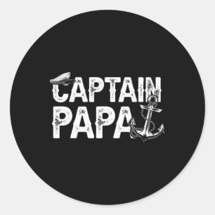 Adesivo Redondo Capitão Papa Pontoon Lago Sailor Barco F