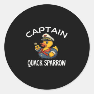 Adesivo Redondo Capitão Quack Sparrow Cruzeiro Patos Mantêm Escond