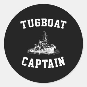 Adesivo Redondo Capitão Tugboat
