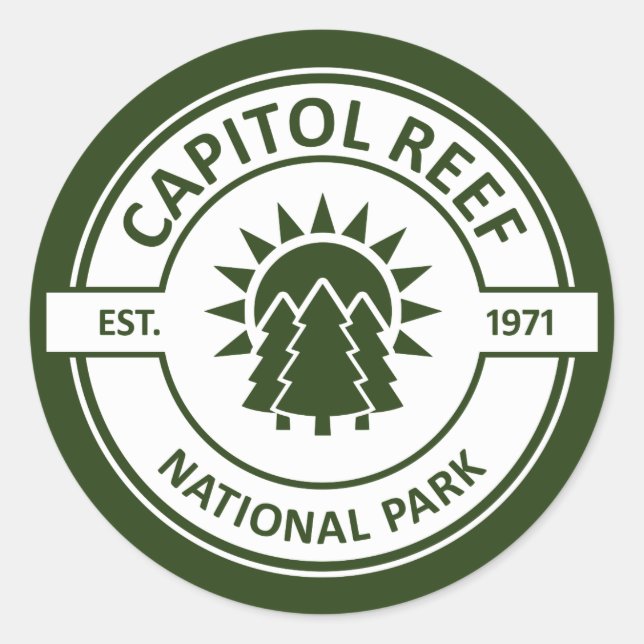 Adesivo Redondo Capitol Reef National Park (Frente)