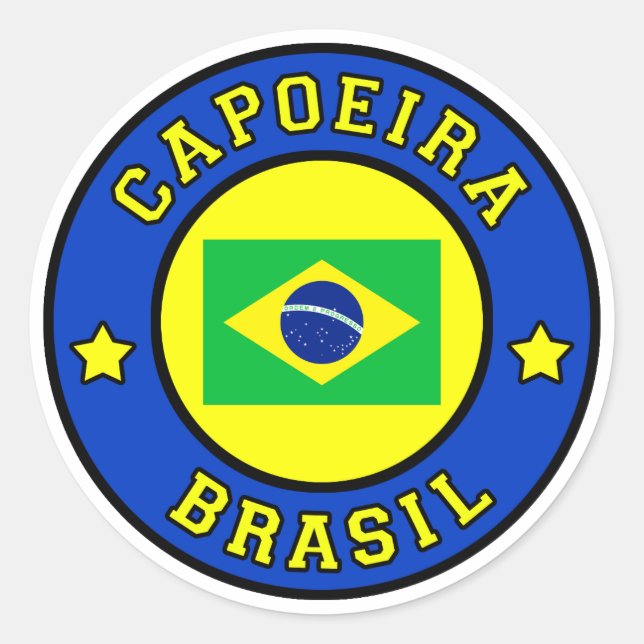 Adesivo Redondo Capoeira Brasil (Frente)